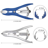 Maxbell Animal Castration Pliers with 100 Pieces Rubber Rings for Lambs Piglets Stainless steel