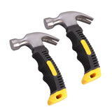 Maxbell Durable Claw Hammer Mini Hammer with Nail Starter Stubby Hammer Yellow Black