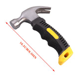 Maxbell Durable Claw Hammer Mini Hammer with Nail Starter Stubby Hammer Yellow Black
