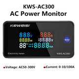 Maxbell AC 50-300V 100A Digital Display Panel Meter Voltmeter Ammeter Power Energy AC300-100A Closed