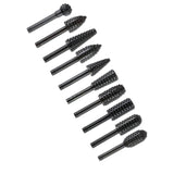 Maxbell 10x Steel Rotary Burr Set Rotary Drill Shank Drill Set for Metal Craving