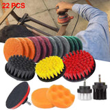 Maxbell 22 Pieces Drill Brush Kit Replacement Scrubber for Household Floor Shower