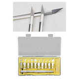 Maxbell 10x Utility Knife Blades Pen Knife Hobby Knife for Cutter Sculpture Crafting Yellow