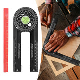 Maxbell 360 Degree Angle Ruler Finder Protractor Wordworking Ruler for Carpenters