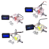 Maxbell Thermometer Cooler Tools with 2 Clamps Universal Flow Meter LED for Computer Digital Type Green