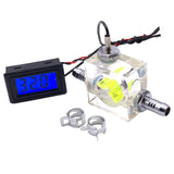 Maxbell Thermometer Cooler Tools with 2 Clamps Universal Flow Meter LED for Computer Digital Type Green