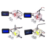 Maxbell Thermometer Cooler Tools with 2 Clamps Universal Flow Meter LED for Computer Digital Type Green