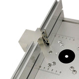 Maxbell Aluminum Router Table Insert Plate  for Trimming Machine Silver 4pcs Tools