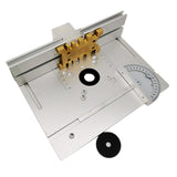 Maxbell Aluminum Router Table Insert Plate  for Trimming Machine Silver 4pcs Tools