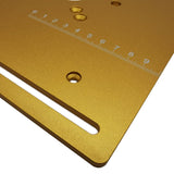 Maxbell Aluminum Router Table Insert Plate  for Trimming Machine Golden 4pcs Tools