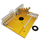 Maxbell Aluminum Router Table Insert Plate  for Trimming Machine Golden 4pcs Tools