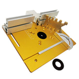 Maxbell Aluminum Router Table Insert Plate  for Trimming Machine Golden 4pcs Tools