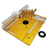 Maxbell Aluminum Router Table Insert Plate  for Trimming Machine Golden 4pcs Tools