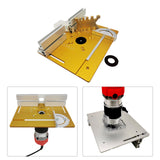Maxbell Aluminum Router Table Insert Plate  for Trimming Machine Golden 4pcs Tools