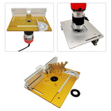 Maxbell Aluminum Router Table Insert Plate  for Trimming Machine Golden 4pcs Tools