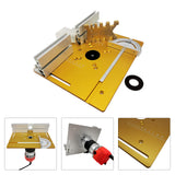 Maxbell Aluminum Router Table Insert Plate  for Trimming Machine Golden 4pcs Tools