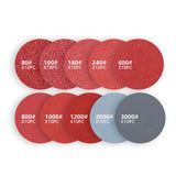 Maxbell 102Pcs Sanding Discs Pad Kit 2inch 50mm 80-3000 Grit for Drill Rotary Tools