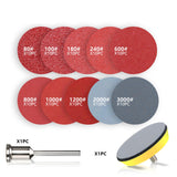 Maxbell 102Pcs Sanding Discs Pad Kit 2inch 50mm 80-3000 Grit for Drill Rotary Tools