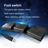 Maxbell USB Foot Pedal PC Triple Foot Switch PC Game Foot Pedal for PC Laptop Mouse