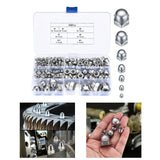Maxbell 165 Pieces Hexagonal Acorn Nuts with Storage Box for Indoor and Outdoor