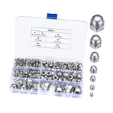 Maxbell 165 Pieces Hexagonal Acorn Nuts with Storage Box for Indoor and Outdoor