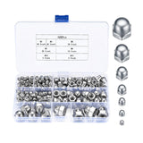 Maxbell 165 Pieces Hexagonal Acorn Nuts with Storage Box for Indoor and Outdoor