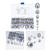 Maxbell 165 Pieces Hexagonal Acorn Nuts with Storage Box for Indoor and Outdoor