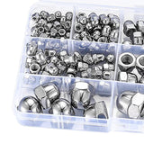 Maxbell 165 Pieces Hexagonal Acorn Nuts with Storage Box for Indoor and Outdoor