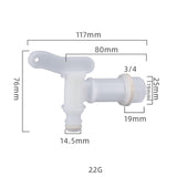 Maxbell 3/4in IBC Faucet Ton Barrel Valve Parts Kit Fittings for Outdoor Bucket D