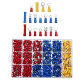 Maxbell 1200 Pieces Compact Brass Crimp Terminals Connector Cable Connector for Home