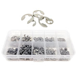 Maxbell 580x External Retaining Clamps Ring Washer with Storage Case 10 Sizes Silver