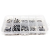 Maxbell 580x External Retaining Clamps Ring Washer with Storage Case 10 Sizes Silver