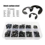 Maxbell 580x External Retaining Clamps Ring Washer with Storage Case 10 Sizes Black