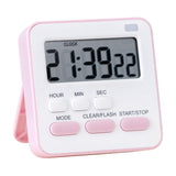 Maxbell Digital Kitchen Timer Alarm Clock Cooking Timer for Games Office Baking Pink