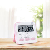 Maxbell Digital Kitchen Timer Alarm Clock Cooking Timer for Games Office Baking Pink