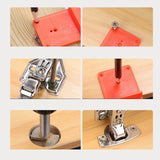 Maxbell Hinge Drilling Jig Hole Guide Woodworking Tools for Cupboard Frame Blue