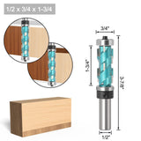 Maxbell Spiral Flush Trim Router Bit Mill Cutter Bits Trimming Cutter 17.3cmx1.9cm