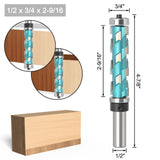 Maxbell Spiral Flush Trim Router Bit Mill Cutter Bits Trimming Cutter 13.6cmx1.9cm
