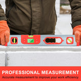 Maxbell Portable Digital Level Protractor Measuring Meter for Woodworking Home Red