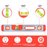 Maxbell Portable Digital Level Protractor Measuring Meter for Woodworking Home Red