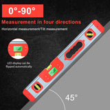 Maxbell Portable Digital Level Protractor Measuring Meter for Woodworking Home Red