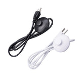 Maxbell Lamp Power Cord Extension Cords Lamp Light On off for Table Lamps Black