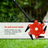 Maxbell 65MN Steel Mower Head Eater Cutter Universal Supplies for Lawn patio Red