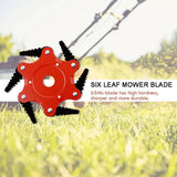 Maxbell 65MN Steel Mower Head Eater Cutter Universal Supplies for Lawn patio Red
