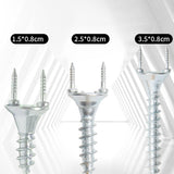 Maxbell 50x Double Ended Screw Screws for Background Wall line 2.5mm