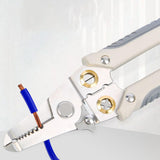 Maxbell Professional Wire 7'' Plier Maintenance Crimping for Machine Repair Argent