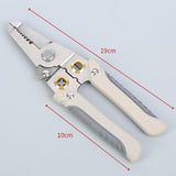 Maxbell Professional Wire 7'' Plier Maintenance Crimping for Machine Repair Argent