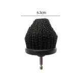 Maxbell Drill Brush 2.5inch Cleaner Washing Brushes for Household Floor Carpet Black