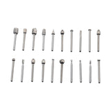 Maxbell 20Pcs Rotary Drill Set, Rasp Drill for Carving Steel and Wood Working DIY silvercoloured