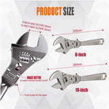 Maxbell Rotatable Adjustable Wrench Spanner Flexible Head Wrench 24mm Max Jaw Opening